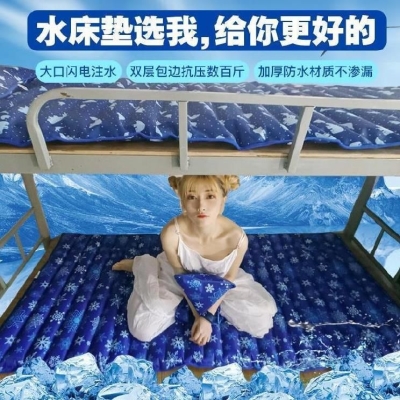 极速冰垫床垫g单人水床垫0.9m垫枕卧铺通风凝胶水床垫凉席子女童