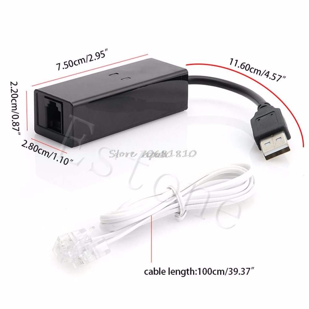 极速USB 56K 2.0 Vw.90 Data Telephone V.92 Modem Cable Fax