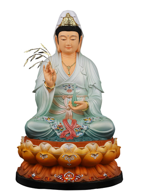 极速树脂观音菩i萨家用观世音佛像释迦佛地藏弥勒笑佛家居玄关中