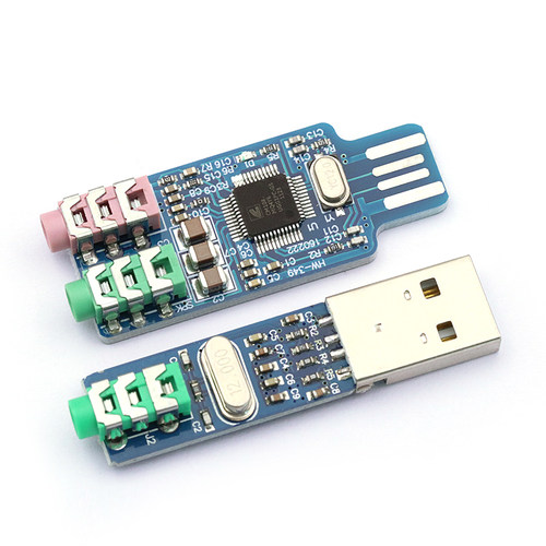 新品免驱USB声卡  PCMq2704电脑外置声卡模块笔记本声卡 CM108 US
