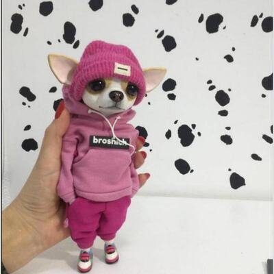 极速Animal Mogwai Handmade Doll SCimulation Standing Puppy P