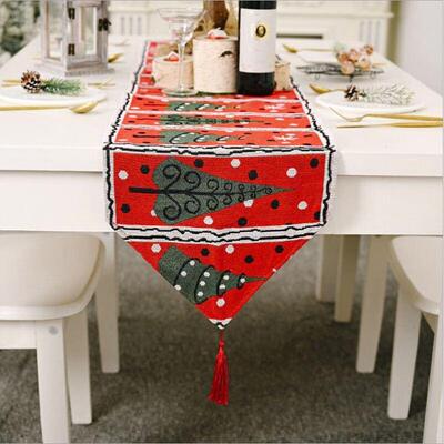 新品nNew Year tSable runner New Year tablecOloth dining-tabl