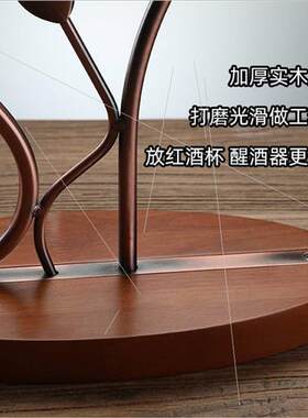 极速JX。红酒杯架倒挂家用 醒酒器D酒柜置物架悬挂红酒架摆件 欧