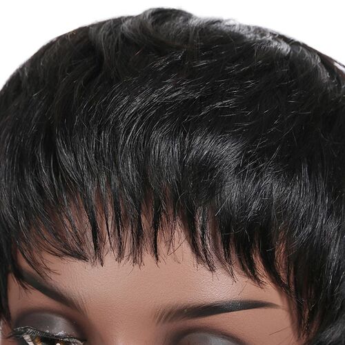 极速Short Bob Wig Straight Human Hair WJigs With Bangs Non L