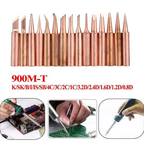 极速15pcs 900M-T Pure Copper Soldering Iron TipS Solder Tips