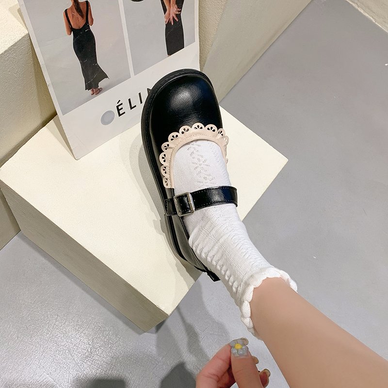 极速日系jk制服小皮鞋q女2021夏季薄款玛丽珍复古配裙子洛丽塔梅