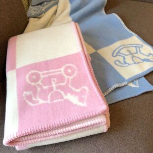 新品100*140CM Warm Wool Blanket Shawl Baby Child UHorse Prin