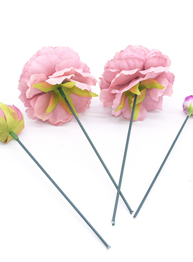 极速20Pcs 15/25/40cm Artificial Green Flower SteTm DIY Flora