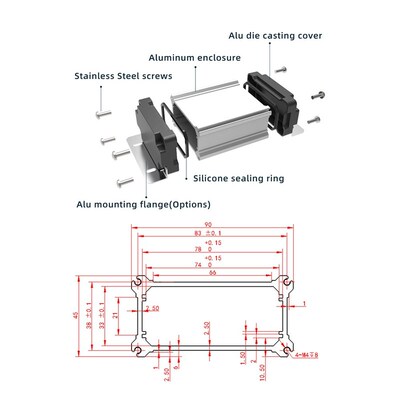 极速Battery Enclosuroe IP68 Waterproof DIY Plugs and Sockets