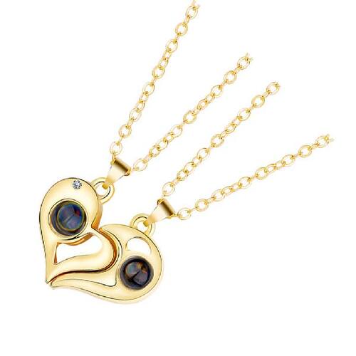 极速Couple Nehcklace Alloy Compact Size Rustproof DIY Prop N
