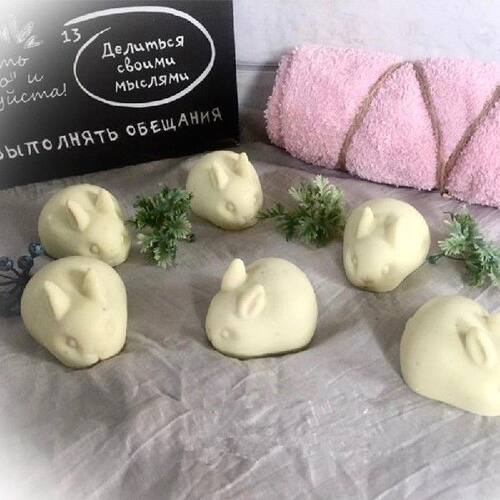 极速DIYb Candle Mold Cute 3D Easter Easter Rabbit UV Resin M