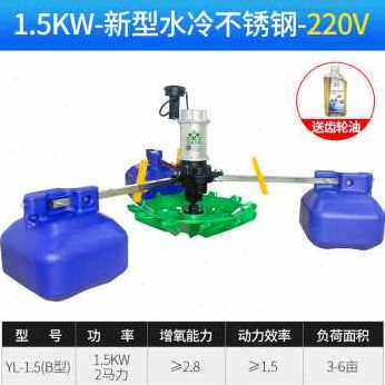 极速新新品鱼塘叶轮式变频增氧x机水冷全铜电机大功率三相380v专