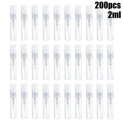 极速200pcs 2ML Transparent Plastic Spray BottPle Refillable