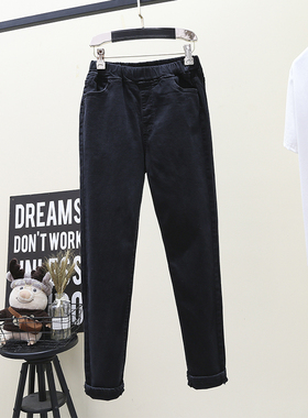 极速S-6XL High Stch Skinny JeanAs Sexy Plus Size Women Mom D