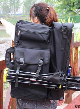 开黑色画包画袋美术艺考多功能防雨国画素描写生绘画大容量