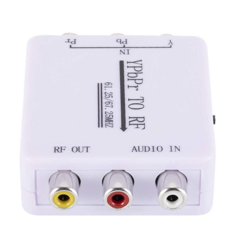 YPbPr模拟高清色差+红白口音频转RF射频转换器 YPbPr+AUDIO to RF