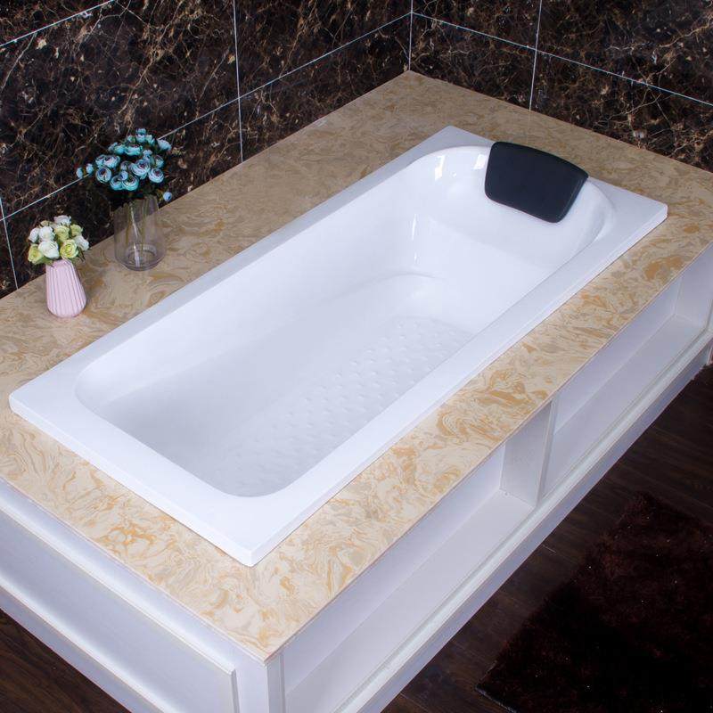 圣玉小户型亚克力嵌入式普通浴缸家用砌墙式冲浪恒温浴盆成人浴缸