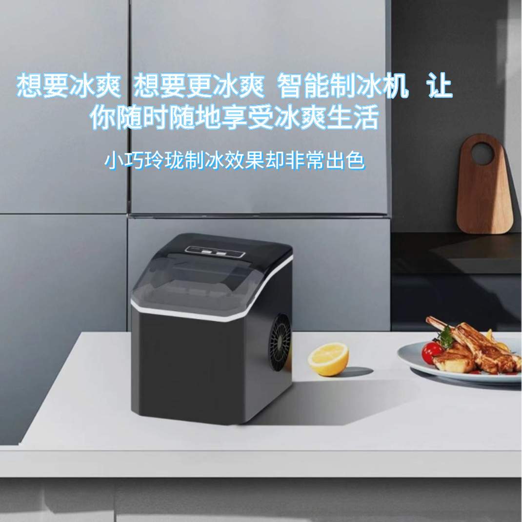 110V制冰机火锅店制冰机小型家用商用制冰机大容量牛奶制冰机