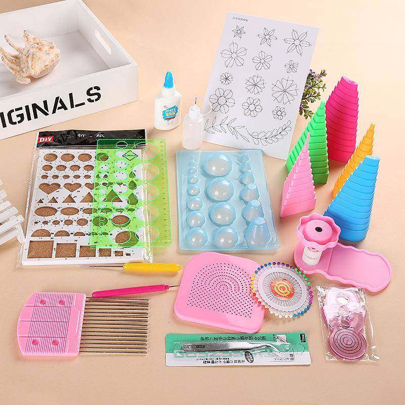 衍纸工具套装单色衍纸万用尺衍纸直尺学生衍纸画成品工具套装