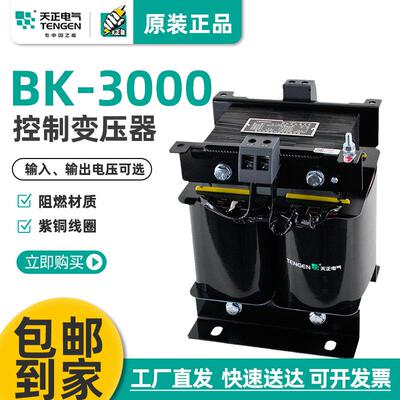 天正BK-3000VA单相交流控制变压器380V变220V36V24V电压可选全铜