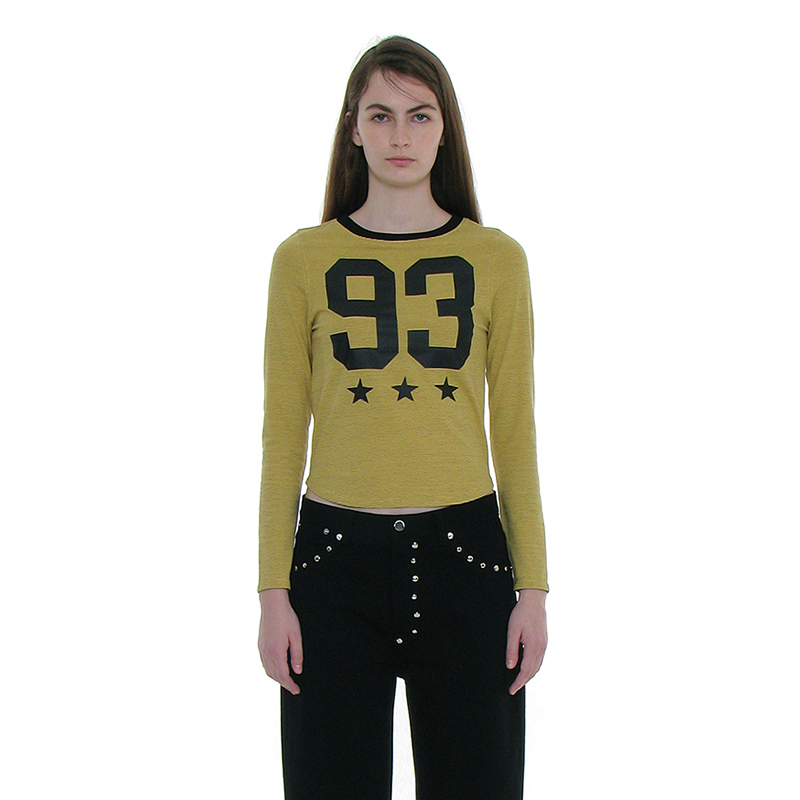 韩国正品美式数字气质长袖T恤