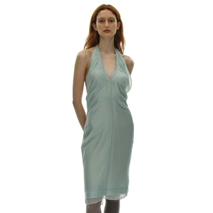 国内现货时尚 2025新款 女士性感挂脖领连衣裙 PARTIMENTO 韩国正品