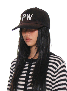 水洗棉质PW刺绣棒球帽 韩国正品 PARTIMENTO 5片式可调节鸭舌帽