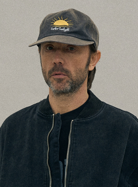 复古做旧时尚防晒棒球帽 韩国正品PARTIMENTO 太阳刺绣水洗鸭舌帽