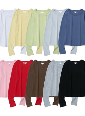 百搭修身上衣 韩国正品 PARTIMENTO 25SS国内现货女士修身长袖T恤