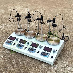4B多头磁力搅拌器实验室双数显磁力加热四联磁力搅拌器 定制HJ