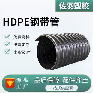 HDPE钢带排污管dn300增强型螺旋波纹管聚乙烯排污排管雨污排放管