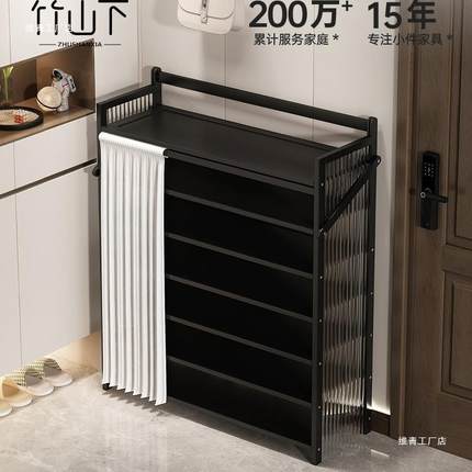 折叠鞋架子一拉就用室内好看多层免安装家用门口出租房用防尘鞋柜