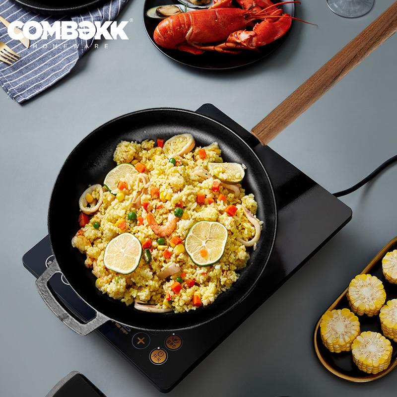 荷兰进口 COMBEKK 康焙克珐琅铸铁牛排煎锅圆形平底煎蛋单柄28CM