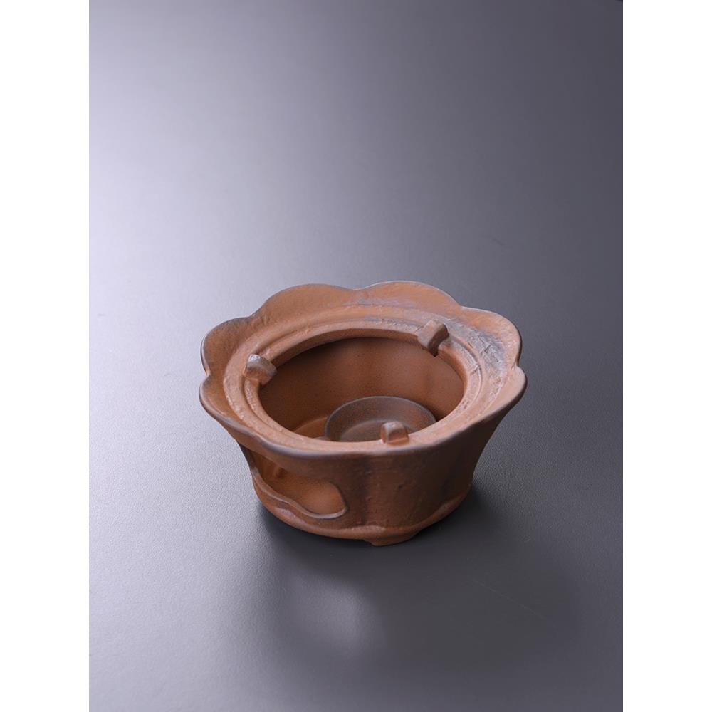 中国覆古茶炉陶瓷蜡烛暖茶炉旧岩泥暖酒炉托盘烛台保温加热茶炉