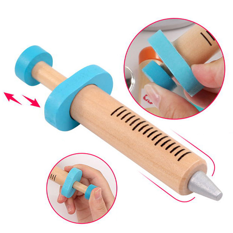 实木儿童过家家小医生护士男孩女孩听诊器打针扮演宝宝打针玩具