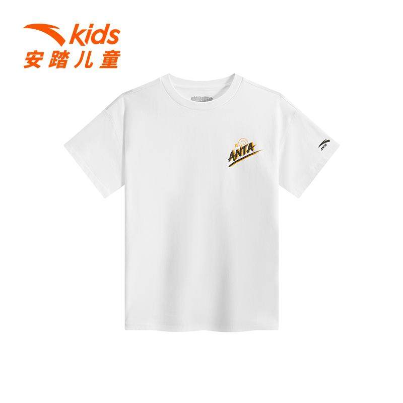 安踏儿童短袖男大童火影纯棉T恤