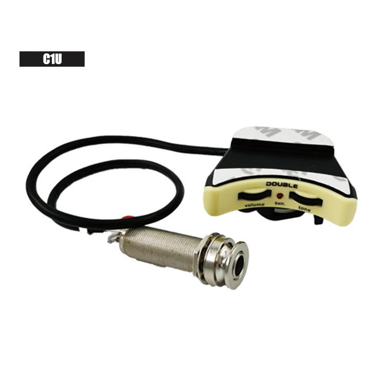 DOUBLE德博C1U尤克里里压电麦克风拾音器单双拾音琴行专用电箱EQ