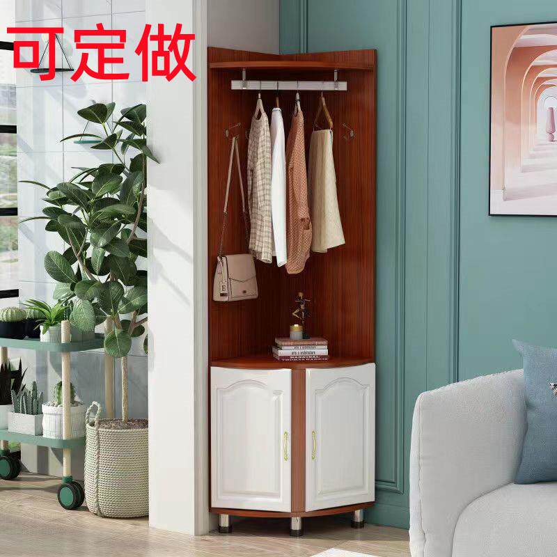 6R新款墙角置物架卧室角柜多功能三角柜拐角柜转角柜衣柜储物边角