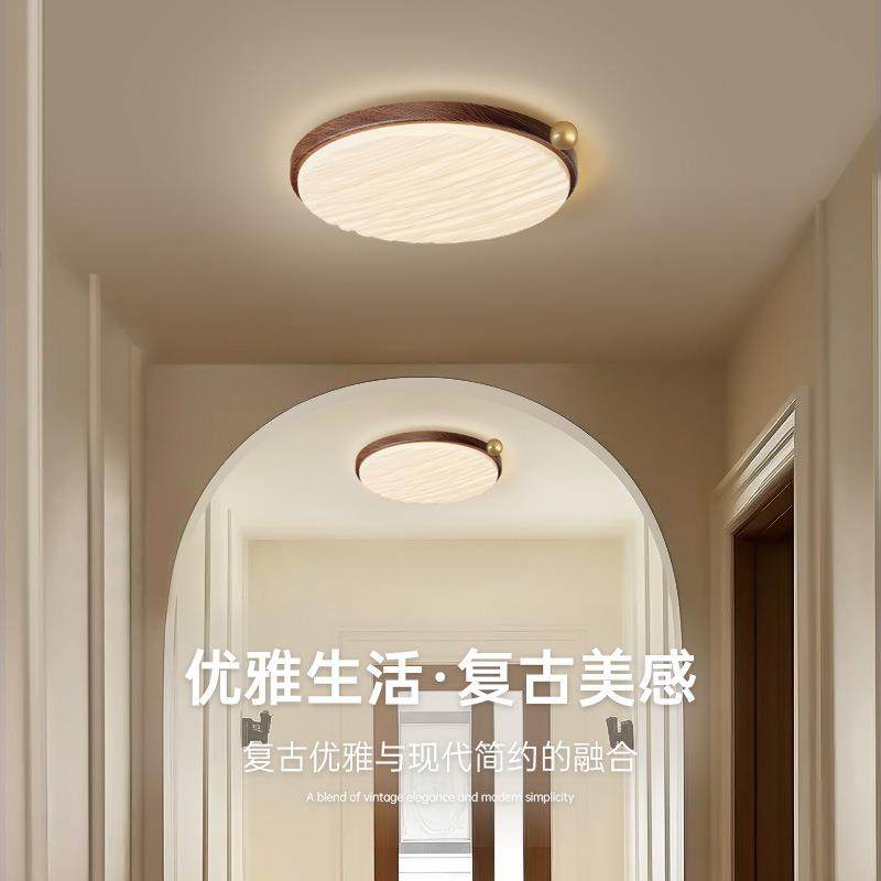 2025年新款中古风复古护眼过道玄关阳台灯胡桃色全光谱圆形吸顶灯,模玩/动漫/周边/娃圈三坑/桌游,模型制作工具/辅料耗材,淘宝优惠券,粉丝福利购,淘宝优惠卷