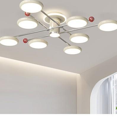 奶油风客厅吊灯现代简约2025新款创意卧室吸顶灯中山灯具全屋套餐