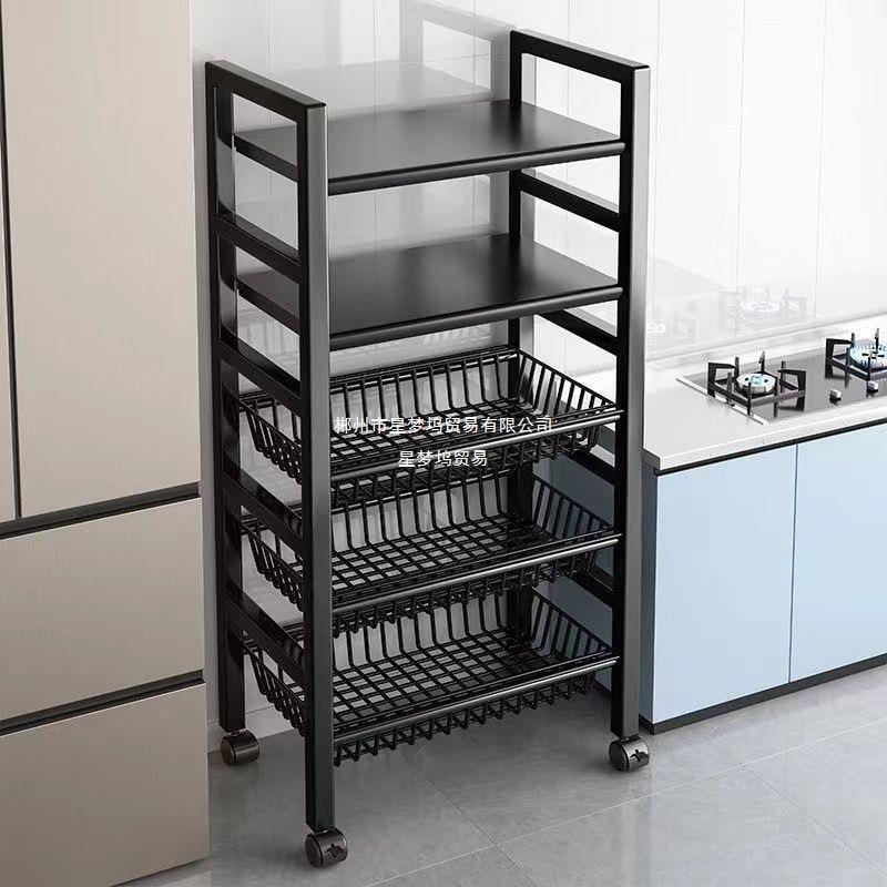 厨房菜篮子落地置物架多层储物蔬菜水果架子放菜收纳架凌不锈钢