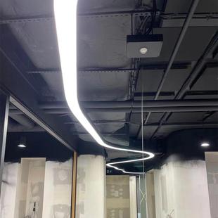 华丽照明线形灯吸顶灯办公休息区LED铝材吸顶灯弧线吊灯厂家直销