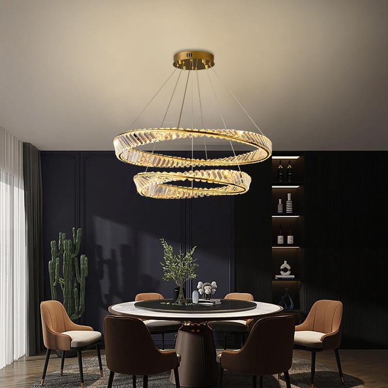 客厅吊灯轻奢风水晶后现代简约主卧室房间灯餐厅灯具水晶灯