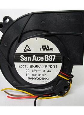 汕洋 涡轮鼓风机 SANACEB97 12V 3.4A 9BMB12P2K01 4针4线