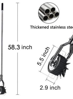 轮式旋转草坪修边机除草器手动草坪磨剪机 除杂草工具 Hand Edger