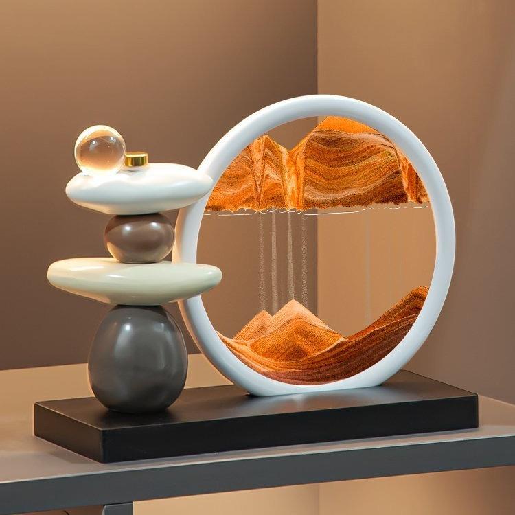 酒柜画办公室客厅电视柜玄关流沙轻奢装饰品摆件简约现代陶瓷有框