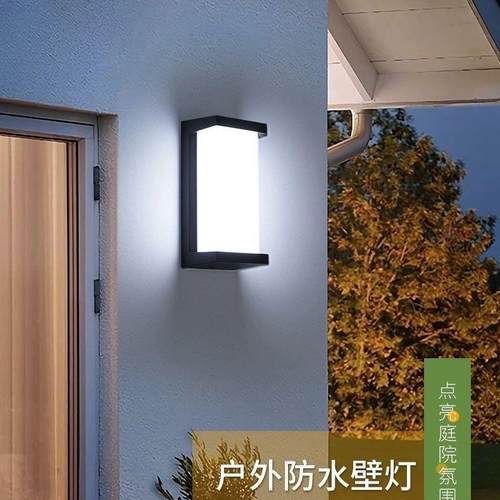 壁灯户外人体感应壁灯接电三防中式庭院灯门口家用壁挂式外贸