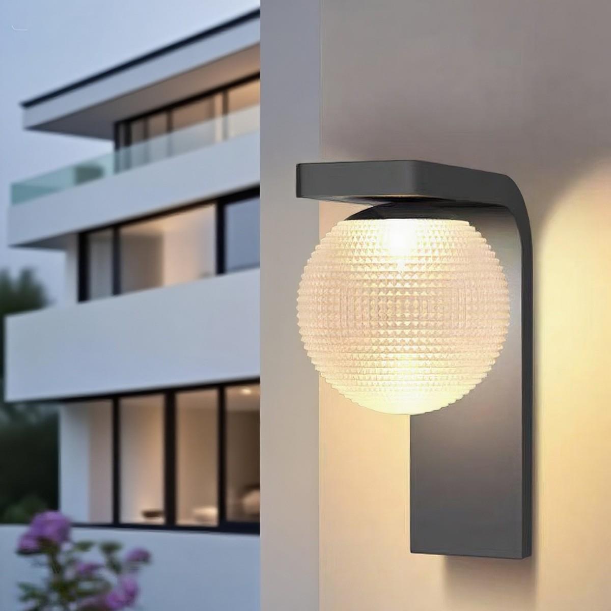 太阳能壁灯户外庭院灯别墅外墙灯花园露台灯室外大门阳台防水壁灯