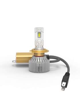 汽车LED大灯H7H4双铜管散热140W功率led前照明灯9005H11雾灯解码