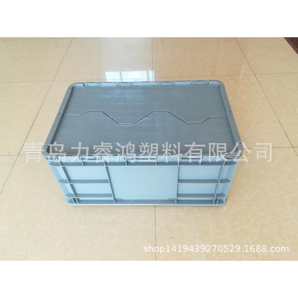 结实加厚翻盖灰物流箱D6428空箱节省占地空间任性好耐冲击汽车箱